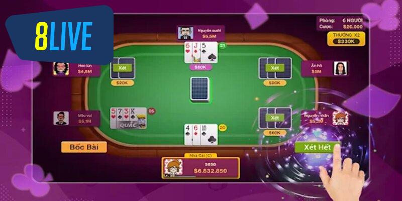 Hướng dẫn chi tiết cách chơi Xì Dách 8LIVE